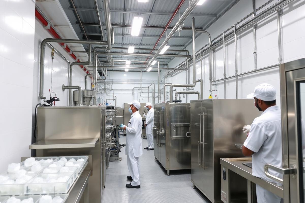 Hygienic ice cube manufacturing unit